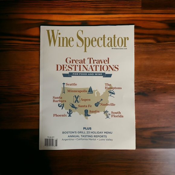 Wine Spectator Magazine November 30 2023 Great Travel Destinations Holiday Menu - Picture 2 of 4